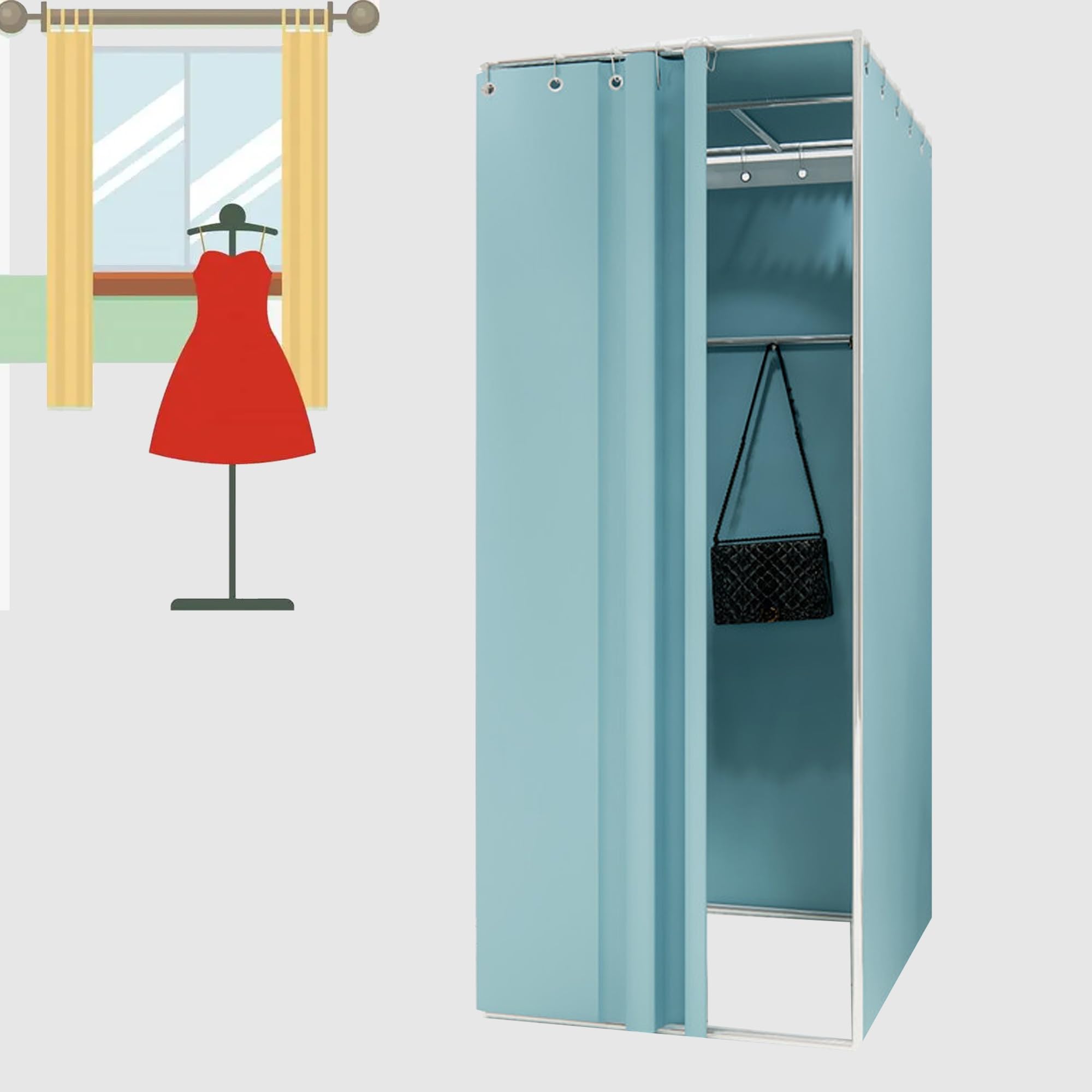 Amazon.co.jp: 更衣室 簡易,フィッティングルーム,試着室,部屋 仕切り